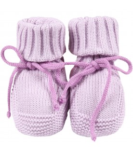 Lilac baby-bootee for baby girl