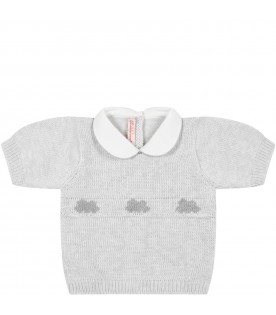 Grey suit for baby kids with clouds