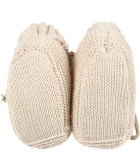 Beige baby-bootee for baby kids
