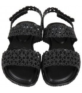 Black sandals for girl