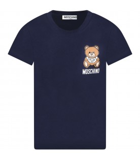 Blue t-shirt for boy with Teddy Bear