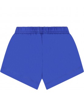 Blue swimshort for baby boy with logo