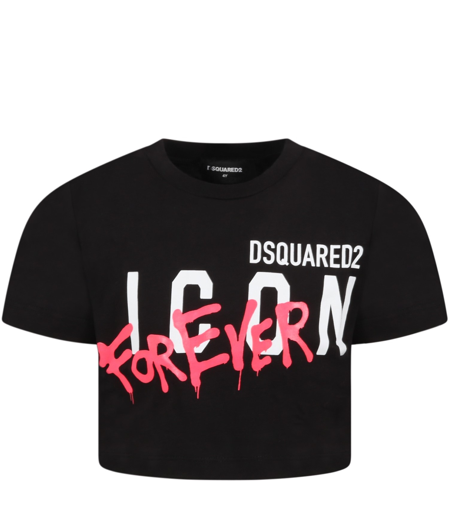 Dsquared2 Black t-shirt for girl with writing