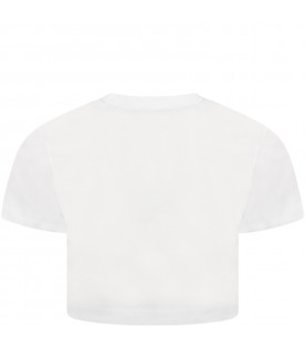 White t-shirt for girl with writing