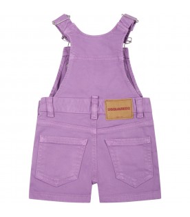 Purple overall for baby girl