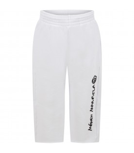 White sweatpant for girl with logo