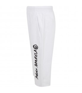White sweatpant for girl with logo