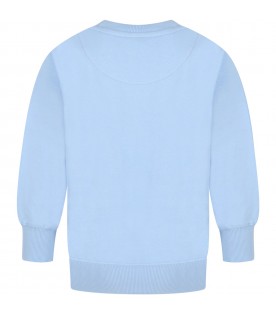 Light-blue sweatshirt for kids with smile