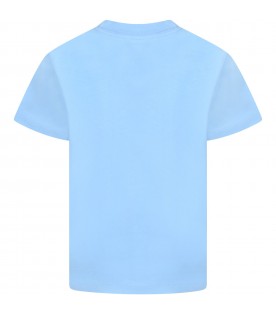 Light-blue T-shirt for kids with smile