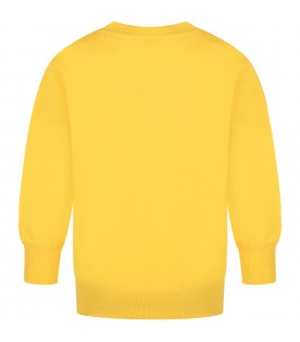 Yellow sweatshirt for kids with smile