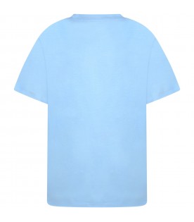 Light-blue T-shirt for adults with smile