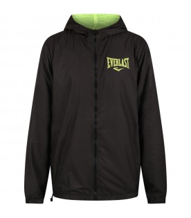 Black jacket for boy with yellow logo