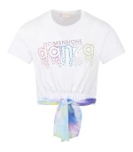 Dimensione Danza White t-shirt for girl with logo