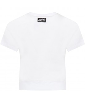 White t-shirt for girl with logo