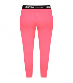 Neon-fuchsia leggings for girl