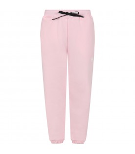 Pantalone rosa per donna con logo