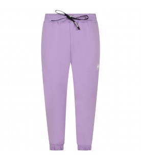 Pantalone lilla per donna con logo