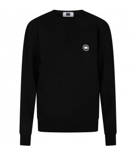 Black sweatshirt for adults with  logo