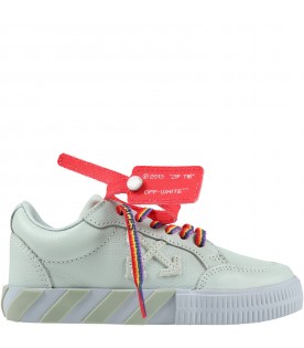 Teal-green sneakers for girl with iconic arrows