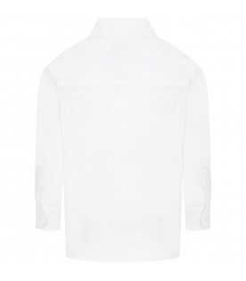 Chemise blanche  pour enfants avec logo