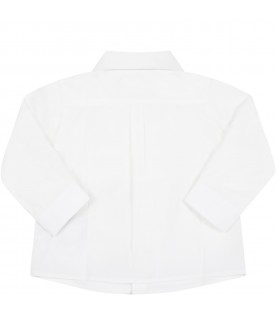Camicia bianca per neonato con loghi