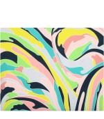Emilio Pucci Junior Multicolor blanket for baby girl with iconic print