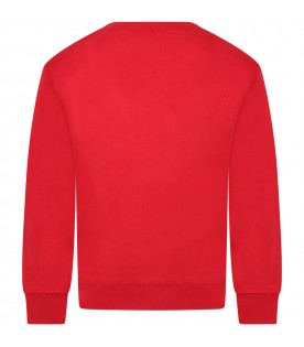 Red sweatshirt for boy with logo