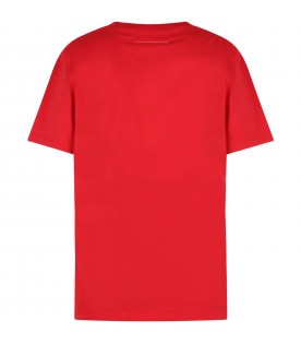 T-shirt rossa per bambini con logo