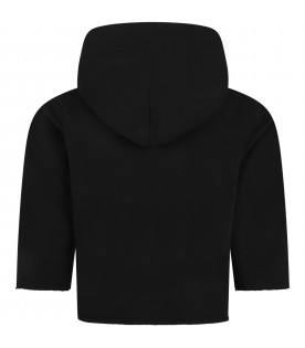 Black sweatshirt for girl with logo