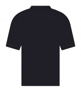 T-shirt nera per bambini con loghi
