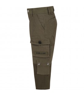 Military-green pants for boy