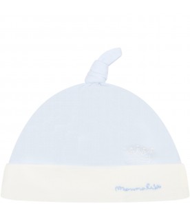Multicolor hat for baby boy with logo
