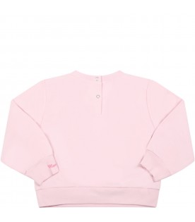 Pink sweatshirt for baby girl with Aristocats
