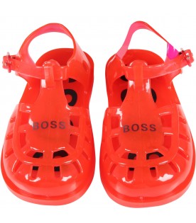 Red sandals for boy