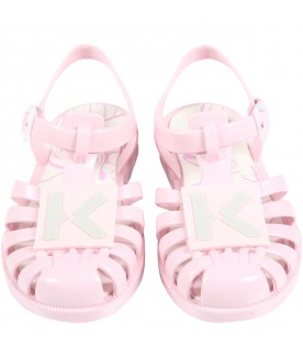 Pink sandals for girl