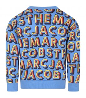 Blue sweatshirt for boy with logos