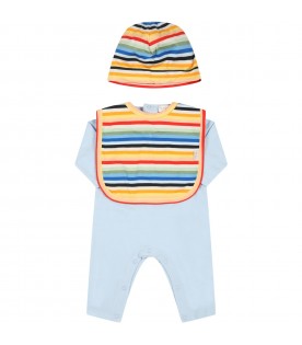 Multicolro set for baby boy with logo
