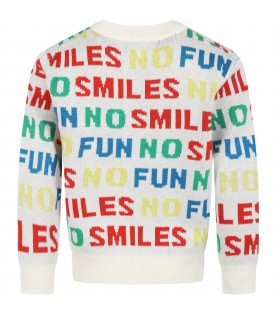 Multicolor sweater for boy with colorful writing
