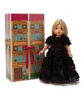 Colorful doll for girl with black dress