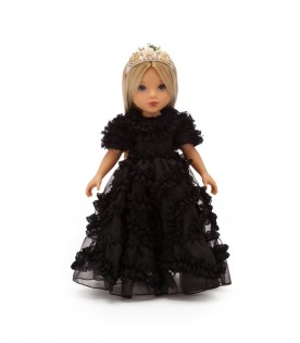 Colorful doll for girl with black dress