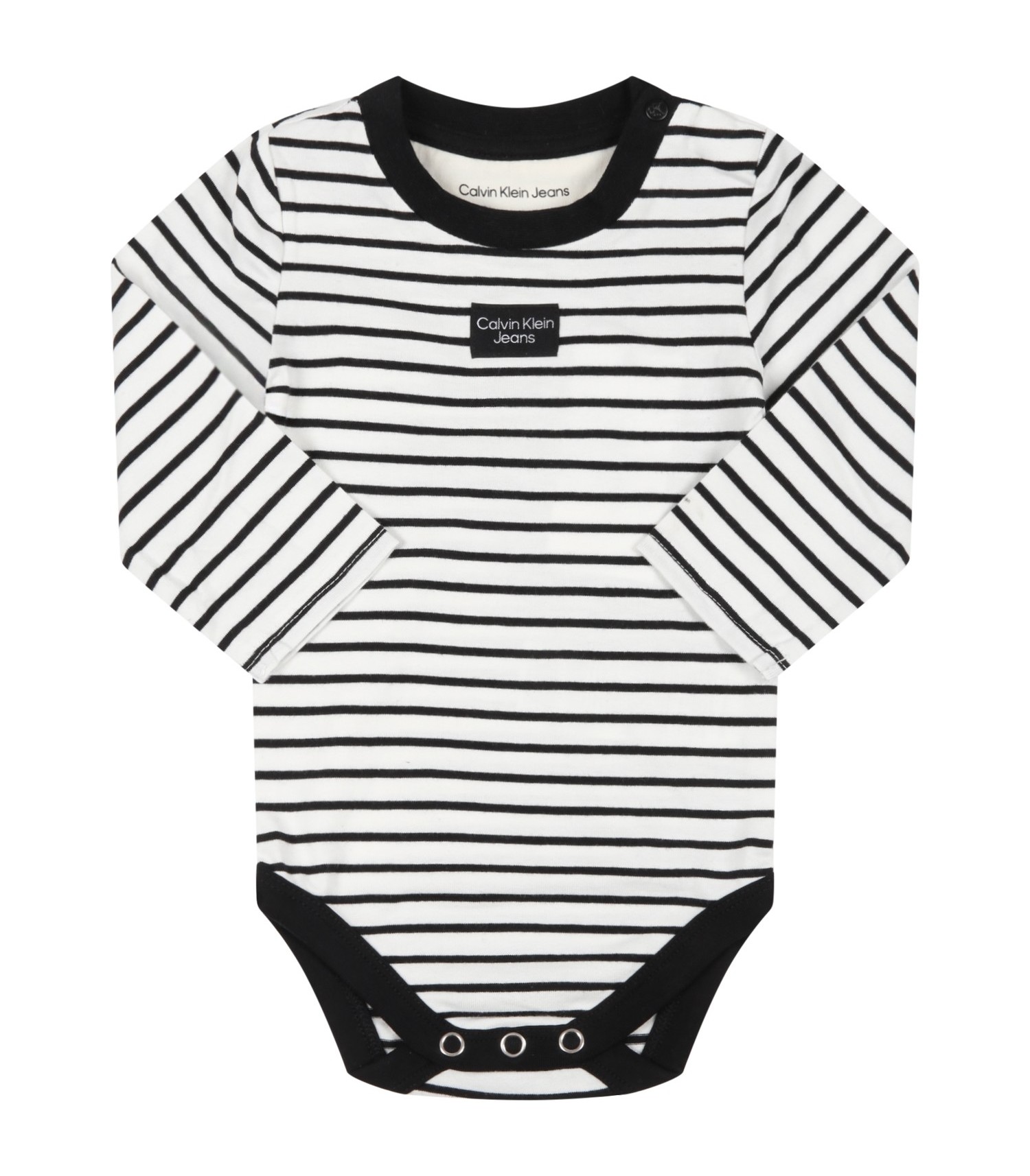 Body a righe per neonato Calvin Klein Neonati Abbigliamento Completi Body e tutine 