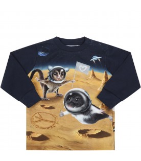 Multicolor t-shirt for baby boy with animals