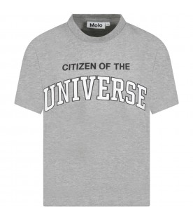 Grey t-shirt for kids with writings