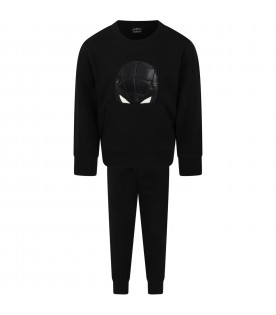 Black tracksuit for boy with Spiderman