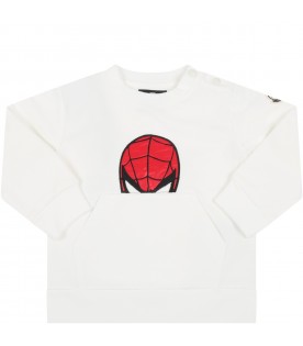 White tracksuit for baby kids with Spiderman