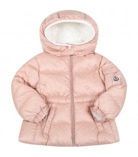 Pink ''Sayna'' jacket for baby girl with patch