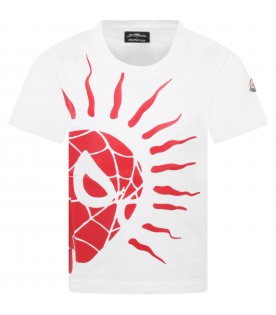 White T-shirt for boy with red Spiderman