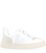 Veja White sneakers for kids with logo