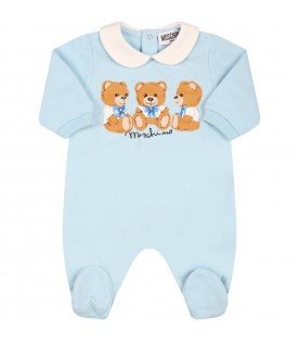 Multicolor set for baby boy with teddy bears