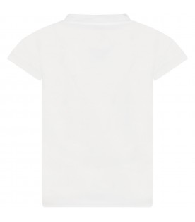 White t-shirt for boy with bear